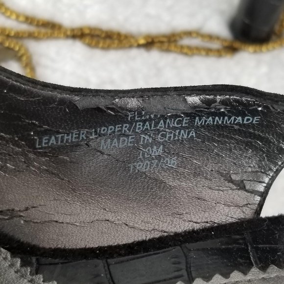 LIZ CLAIBORNE FLEX《294》leather pump black slingback suede women's sz 10 - Picture 4 of 11